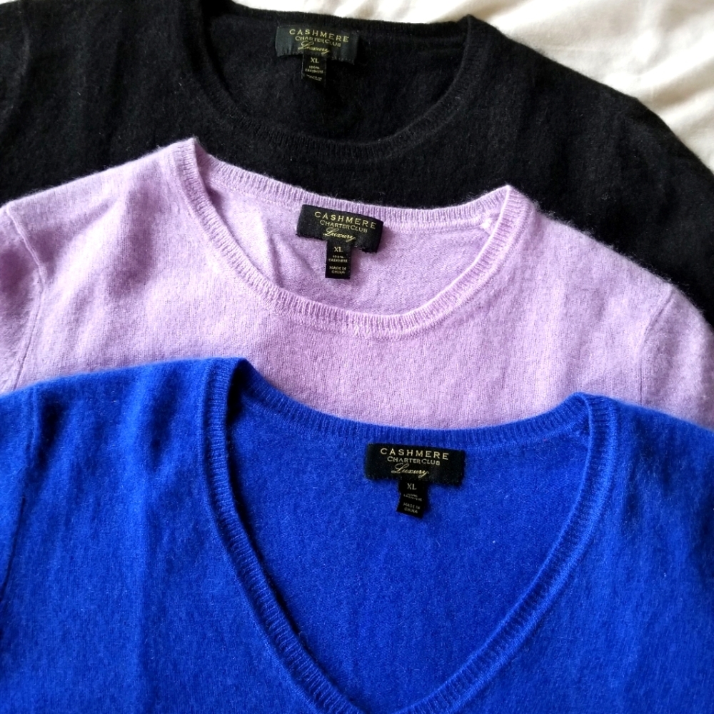 Bundle of 3 cashmere sweaters, size XL